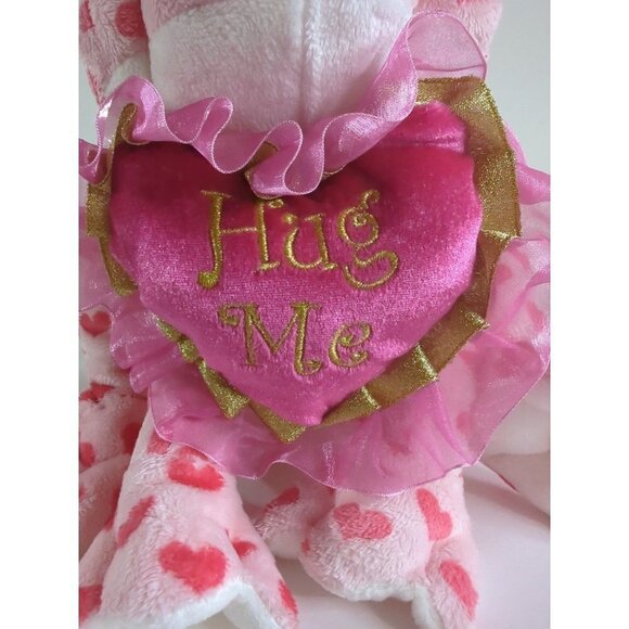 Plush pink heart frog with heart pillow. Hug me - Picture 2 of 5